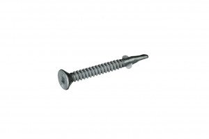 Self Drilling Screws - Square Thread - Countersunk Square Drive - Self Embedding Winged